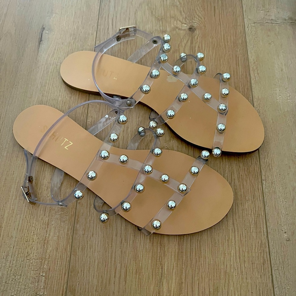 Schutz Studded Sandals